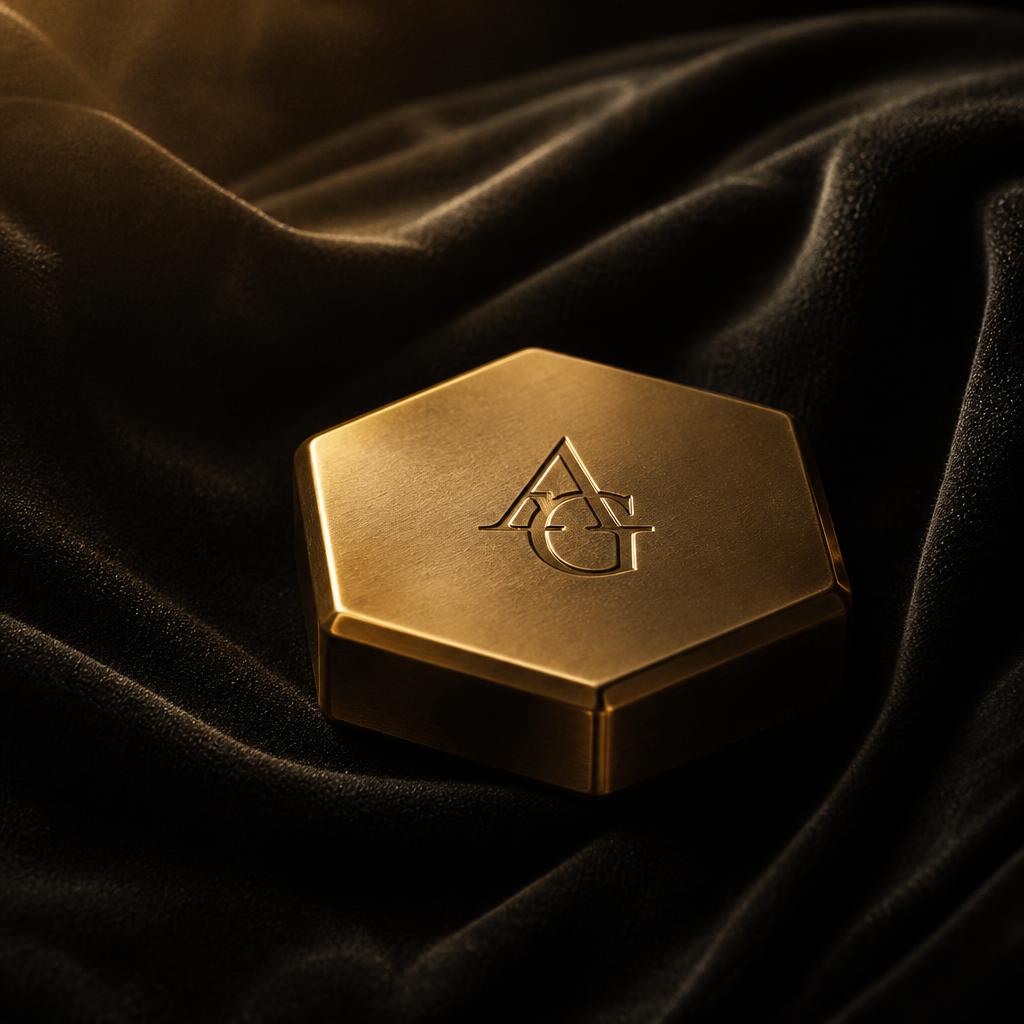 Matte black apothecary bottle with gold cap